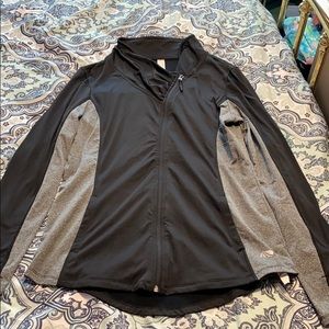 NWOT Marika Black and Gray Workout Top/Jacket